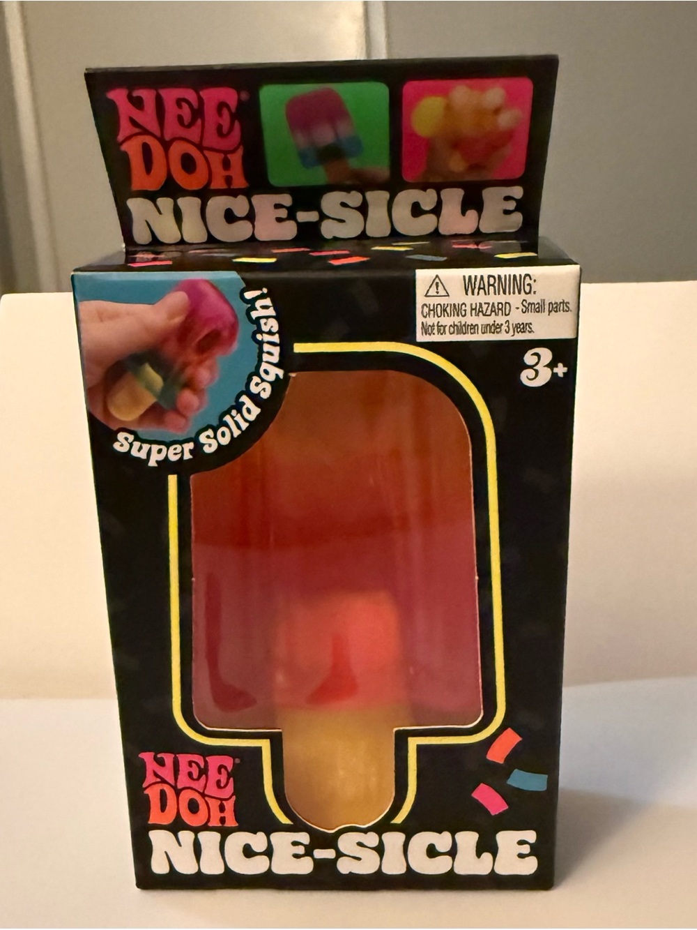 Nee Doh Nice-Sicle Squishy Toy - Pink and Orange